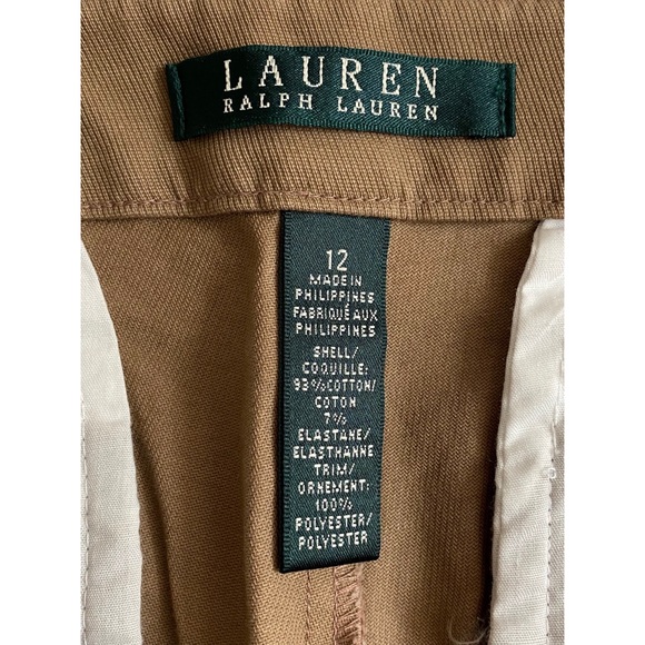 Lauren Ralph Lauren Slim Taupe Stretch Slim Pants - Picture 9 of 10